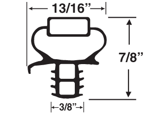 DELFIELD-P1357 (Door Gasket) 8ft length